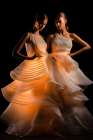 Women in translucent clothing. AI Generated. Art Print
